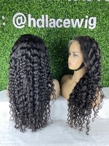Loose Curly HD Lace Full Frontal Wig 13*4/13*6 Pre-plucked Hairline invisible thin lace on all color skin virgin hair
