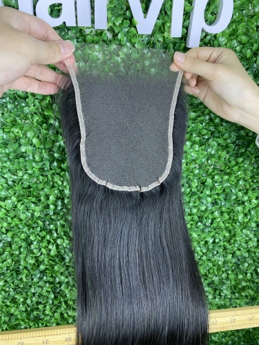 ULTRA THIN  lace closure Natural color Straight Indian virgin hair 5x5 6x6 closure best quality hight density small knots