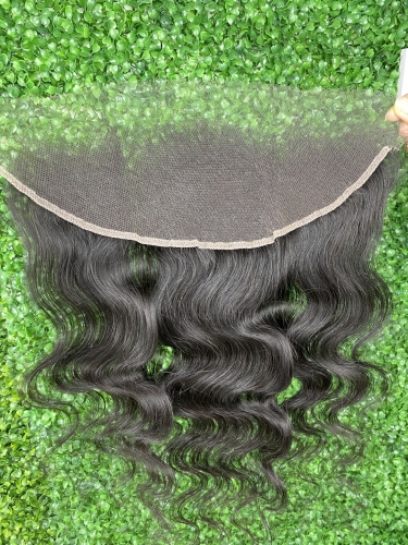 ULTRA THIN lace Natural color  frontal body wave Indian virgin hair 13x4 13x6  frontal best quality hight density small knots