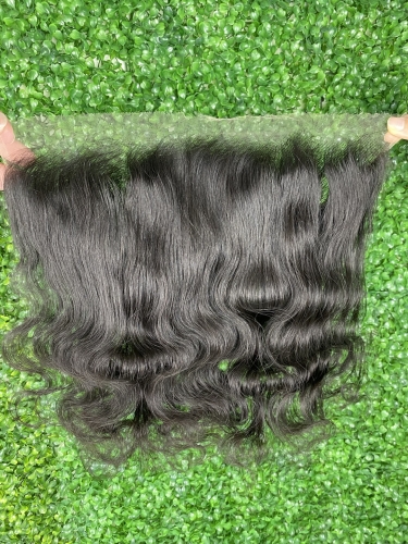 Natural color HD lace frontal Loose body Wave Indian virgin hair 13x4 13x6  frontal best quality hight density small knots