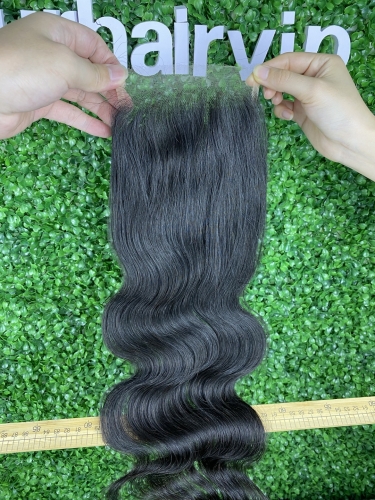 Natural color Body Wave HD lace closure Indian virgin hair 4x4 5x5 6x6 closure best quality hight density small knots