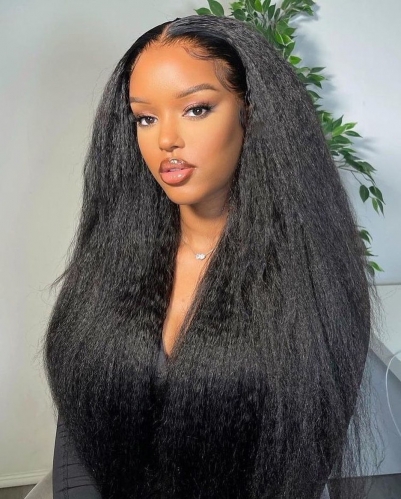 HD lace wig yaki striaght full frontal wig 13x4 13x6 hight density samll knots invisible lace bleached well unit
