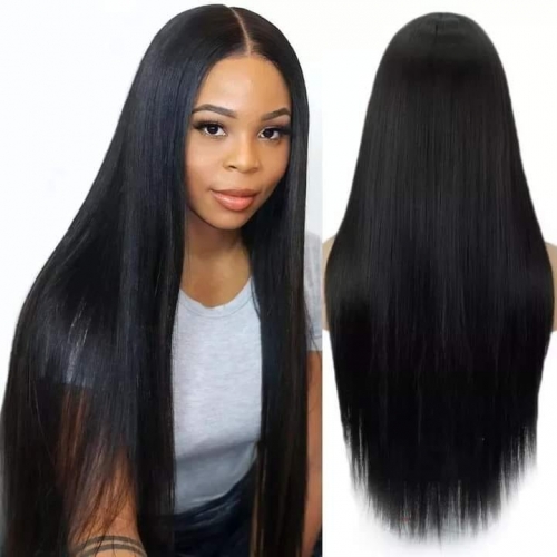 Invisible HD lace full frontal wig 13*4 / 13*6 pre-plucked natural hairline Indian virgin hair straight lace wig