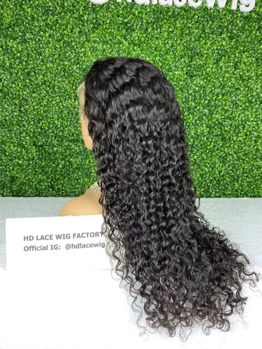 Cambodian Deep Curly Wave HD Lace Full Frontal Wig 13*4/13*6 Pre-plucked Hairline invisible thin lace on all color skin virgin hair