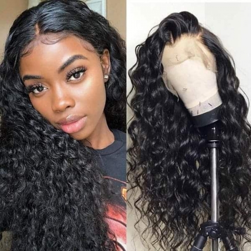 Water Wave HD Lace Full Frontal Wig 13*4/13*6 Pre-plucked Hairline invisible thin lace on all color skin virgin hair