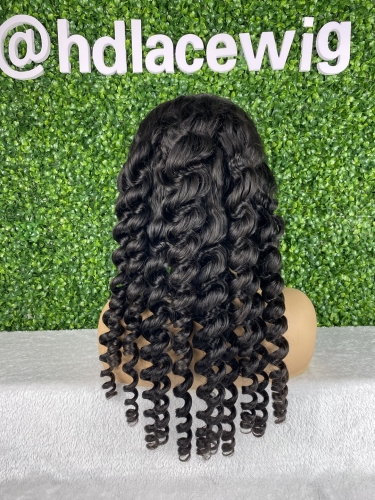 Loose  wave HD closure wig units 4x4 5x5 6x6  Indian virgin hair  wig high density small knots