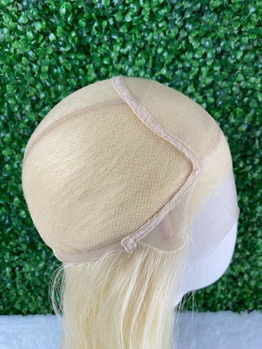 Youzi Customized Russian Human Hair Full Lace Wig with Top 4x4 Mono and Lace at Front Medical Wig